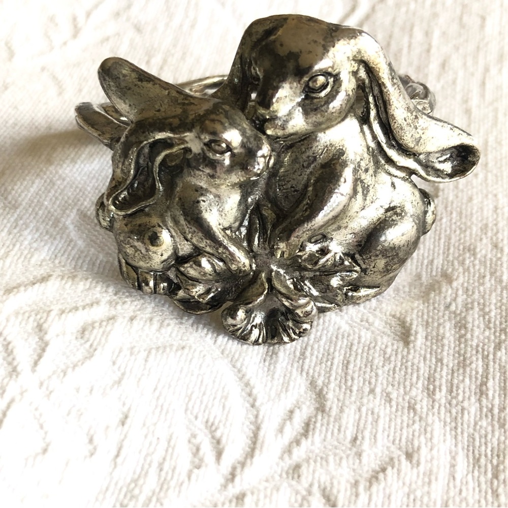 Vintage Signed Napkin Ring Figurine
